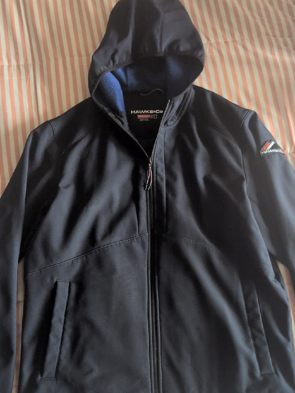 Hawke & Co Men's Navy Hooded Softshell Jacket